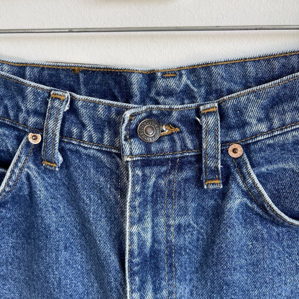 Vintage Orange Tab 80s Levis 505 Jeans Men's 30 x 30 Straight Leg Blue USA - Picture 3 of 15